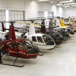 Helicopters lined up in Flight Test