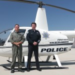San Bernardino Police Personnel with Police Helicopter