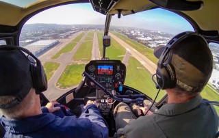 training flight captured by cockpit camera